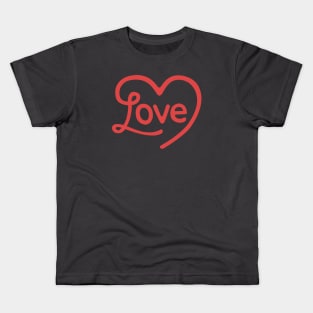 Love script Kids T-Shirt